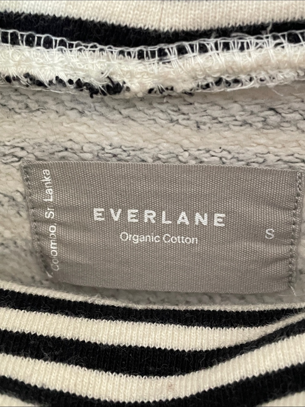 Everlane The Turtleneck Sweatshirt Boxy Small Stripe - Picture 6 of 7
